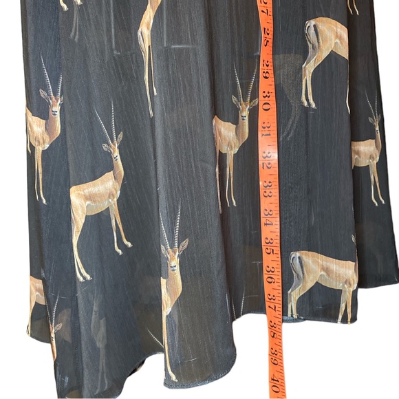 Gazelle Print Long Skirt | Side Zip | Great for Miss Match Dressing Size Large - Picture 4 of 12